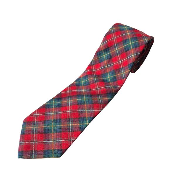 Wool, Rep Tie, Pendelton, Plaid, preppy, made in USA, 57" - Picture 1 of 3